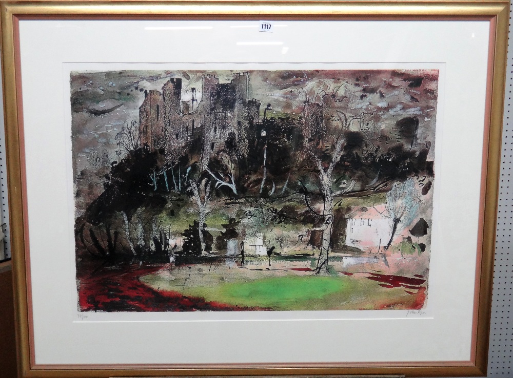 John Piper (British 1903-1992) Ludlow Castle, colour screenprint, - Bild 2 aus 4