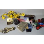 A quantity of mid-20th century toys, mainly Meccano and sundry.