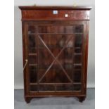 A 19th century mahogany hanging cupboard, 58cm wide x 91cm high.