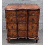 A 17th century Dutch style inlaid walnut chest,