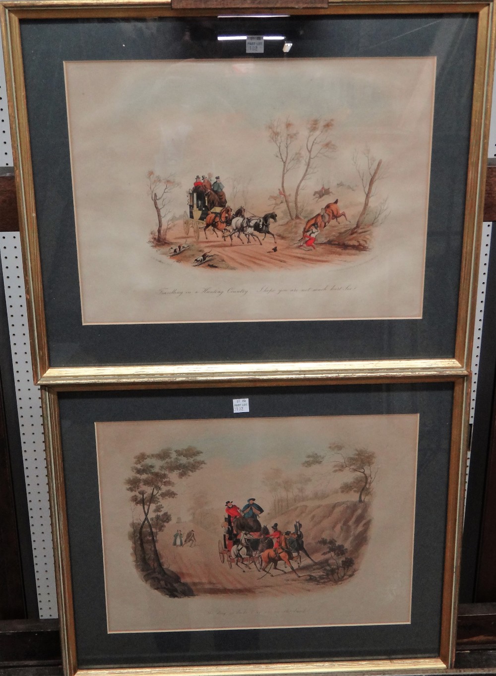 After C. B. Newhouse, Coaching scenes, a set of six aquatints with hand colouring, each approx 27. - Bild 4 aus 4