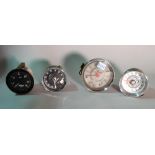 Automobilia, a collection of three 20th century Smiths speedometers, one from a mini,