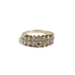 An 18ct gold and diamond ring,