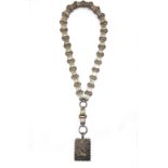 A Victorian pendant locket and collar neckchain,