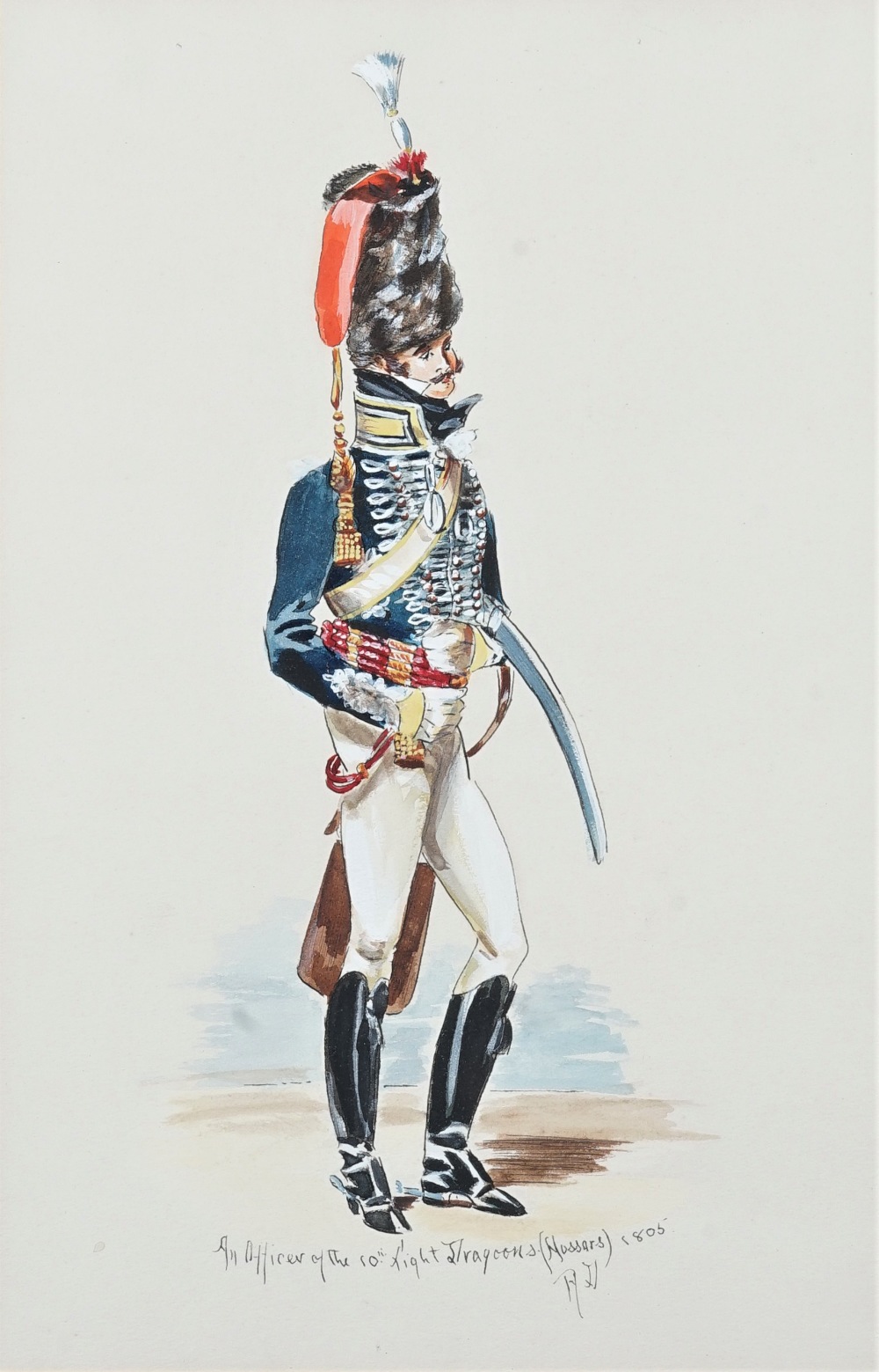 A** H**; G** B** (20th century), An officer of the 10th Light Dragoons (Hussars),