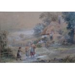 A group of three 19th century watercolours, including Follower of Myles Birket Foster,