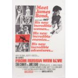Film Poster; 'Meet James Bond' 'From Russia with Love, 1964 US re-release, United Artists,