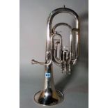 A 'Besson & Co' Euphonium, silver plated.