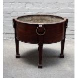 A George III style mahogany oval open wine cooler, 19th century,