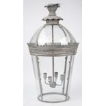 A Georgian style silver/grey lantern, modern,
