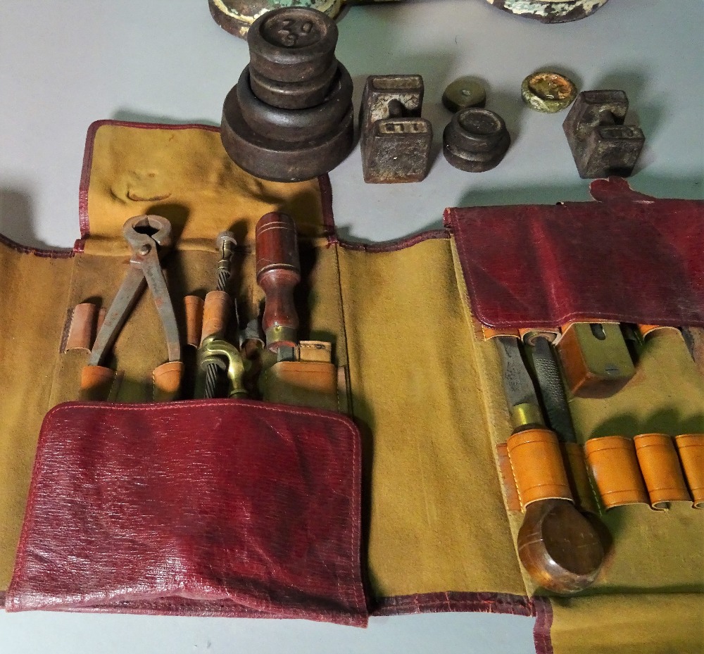 A set of Salter style weighing scales, a cased set of carpenter's tools and - Image 3 of 8