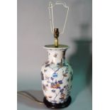 A modern Asian style ceramic table lamp, 60cm high.