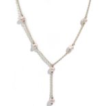 A 9ct gold and freshwater cultured pearl necklace,