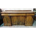 A late Victorian mahogany sideboard,