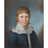 Continental School (19th century), Portrait of a boy, pastel, 46cm x 38.