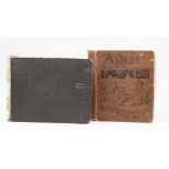 Two 19th century photograph albums, containing mainly reprints and cut outs of military