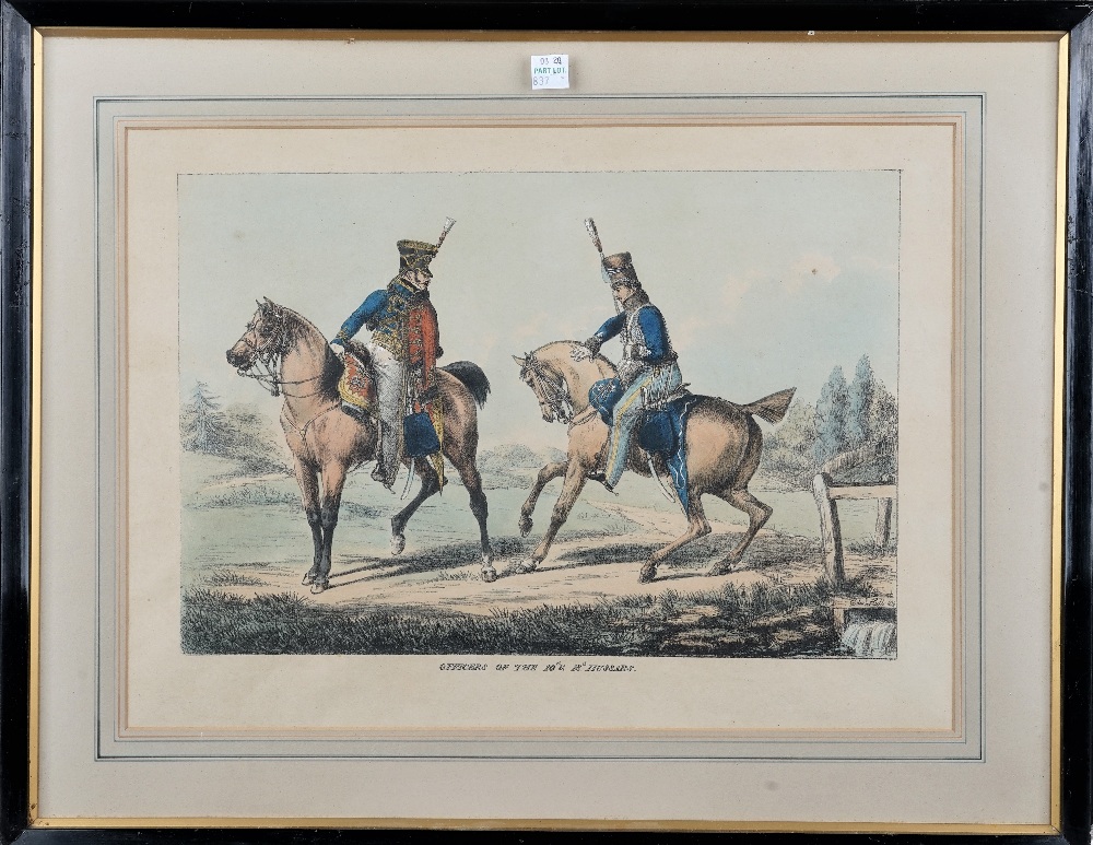 A group of six engravings and lithographs of Tenth Hussar subjects, - Image 2 of 6