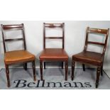 'John Stone Norman', a set of four Edwardian mahogany bar back dining chairs, 47cm wi