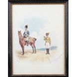 Richard Simkin (British 1850-1926), 10th or Prince of Wales Own Light Dragoons, 1798, watercolour,