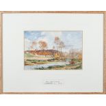 James Aumonier (British 1832-1911), Near Montreuil, watercolour, signed, 17cm x 25cm.