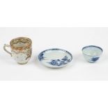 A small Chinese export blue and white teabowl and saucer from the Nanking Cargo, circa 1750,