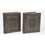British Mosses (gilt titled to covers) two Victorian albums of specimens,