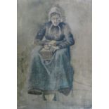 A group of four prints, including 'Woman grinding coffee after van Gogh,