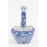 A Chinese porcelain blue and white crocus vase, late 19th century,