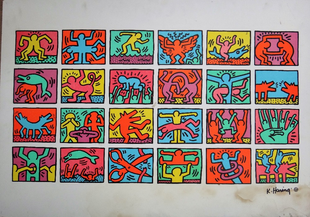 Keith Haring (American 1958 - 1990), Retrospect 1989, print, Nouvelles Images,