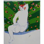 Anne Urquhart (20th century), Reclining nude, colour lithographs, five duplicates, all signed,