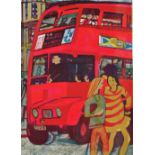 Rupert Shepherd (British 1909-1992), The Bus; Policeman; Bus; The Serpentine,