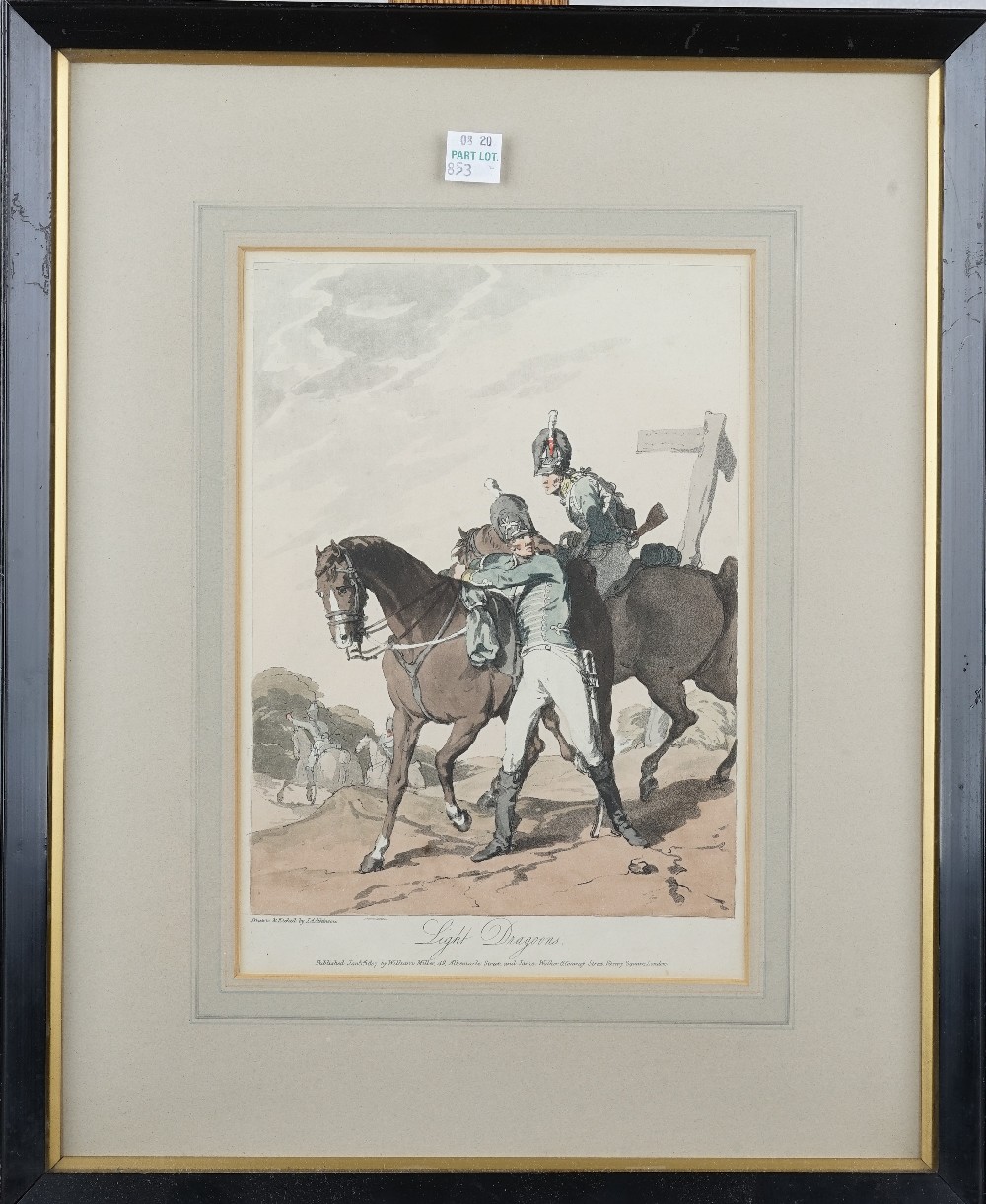 A group of six assorted hand coloured engravings and lithographs of 10th Hussars, including J. A. - Bild 3 aus 16