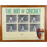 Don Bradman 'The Art of Cricket' poster, signed lower centre, published ETT Imprint, Watsons Bay,