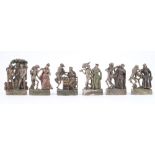 A set of six Zizenhausener terracotta figural groups, early 19th,