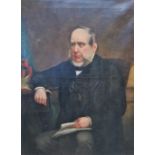 English School (19th Century), A portrait of a seated gentleman, monogrammed and dated CF 1882,