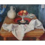 Ernest Wynants (1878-1964), Still life, oil on canvas, signed, 77cm x 96cm.