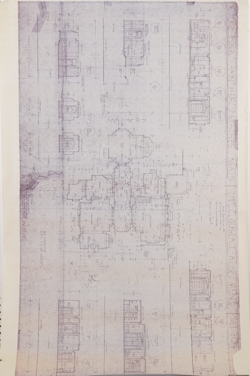 'The Pink Panther Strikes Again', 1976, two printed production set designs, 136cm x 84cm. - Image 2 of 2