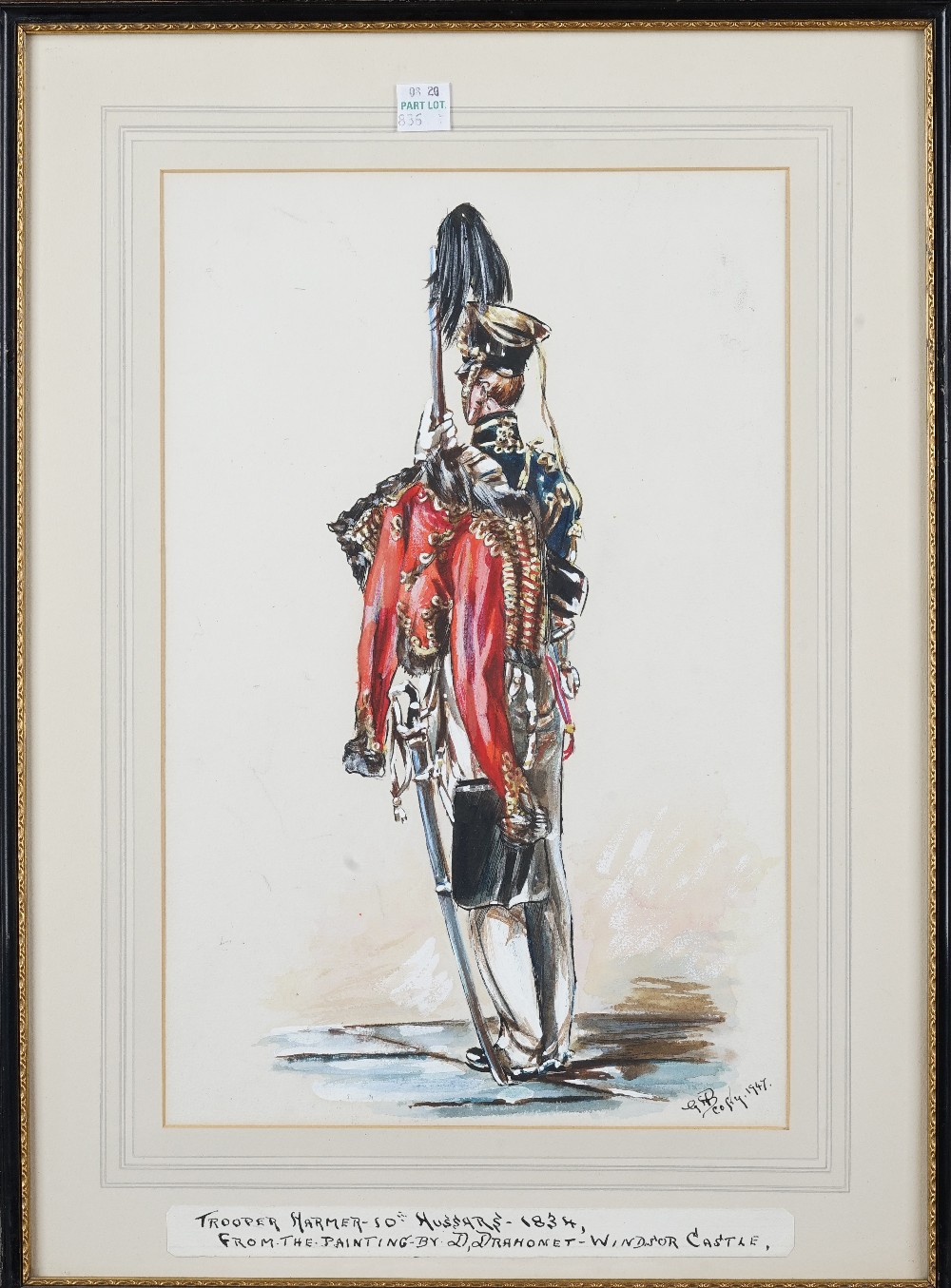 A** H**; G** B** (20th century), An officer of the 10th Light Dragoons (Hussars), - Image 3 of 3