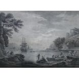 After Richard Wilson, Ceyx and Alcyone; After Vernet, A Calm, two engravings, the larger 46.
