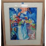 Patsy Cyriax (20th century), Still life, watercolour, signed, 49cm x 39cm.