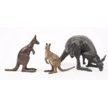 An Austrian cold painted bronze kangaroo, late 19th century, stamped 'Made in Austria', 7.