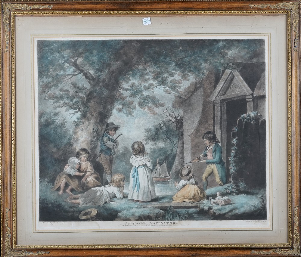 After George Morland, Blind man's buff; Children bird nesting; Children nutting; - Bild 3 aus 6