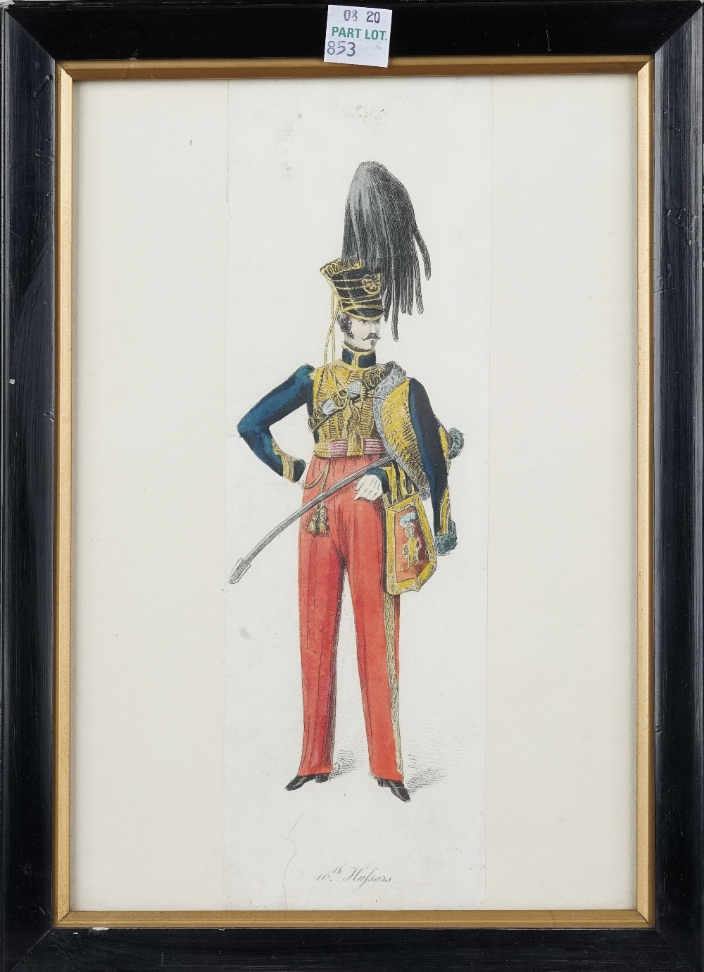 A group of six assorted hand coloured engravings and lithographs of 10th Hussars, including J. A. - Bild 10 aus 16