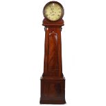 A Scottish Victorian drum-head mahogany longcase clock,