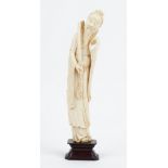 A Chinese ivory figure of a dignitary, early 20th century,