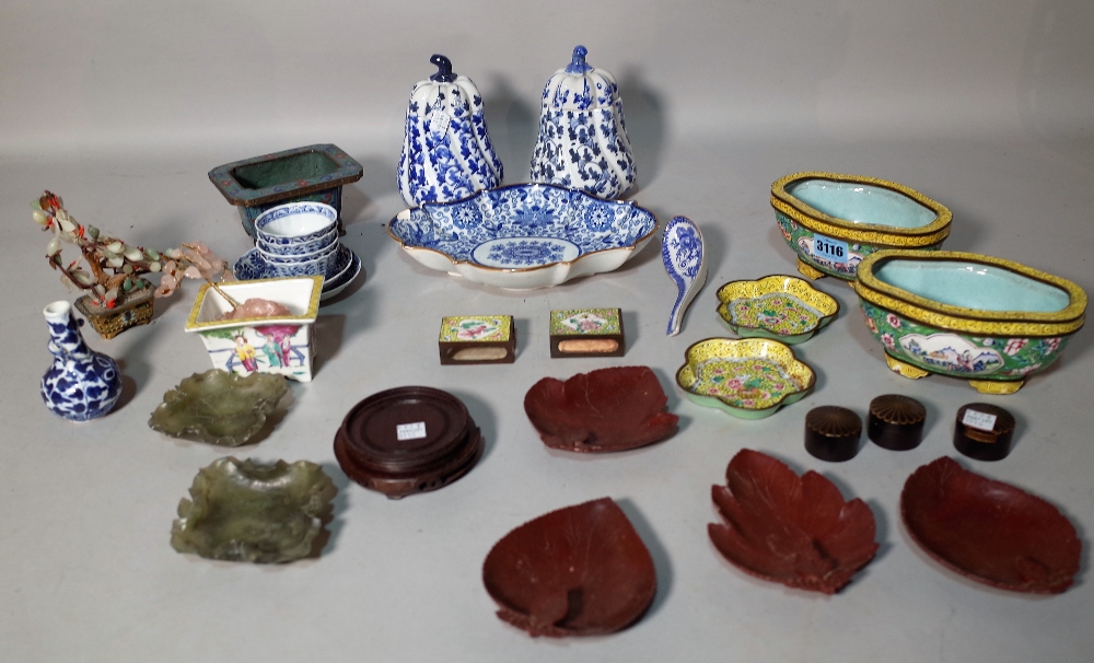 Asian ceramics and collectables, mostly 20th century, including cloisonné,