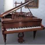PLEYEL PARIS, a rosewood cased over strung iron framed baby grand piano,