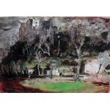John Piper (British 1903-1992) Ludlow Castle, colour screenprint,