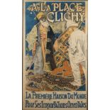 A La Place Clichy, colour lithograph, artwork Eugene Grasset, (ca.