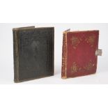 Commonplace books, two 19th century albums, one of 186pp.